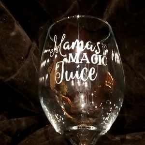 Personally Hand etched wine glass...